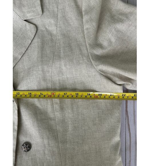 Talbots Irish Linen Blazer & Pants Set - Natural, Size 16 - Picture 12 of 17